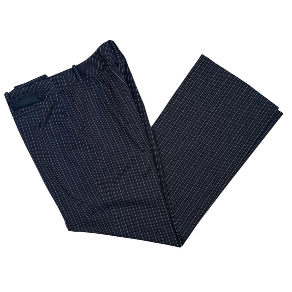 LOFT Women’s 10 Laura Dark Blue Striped Dress Pants